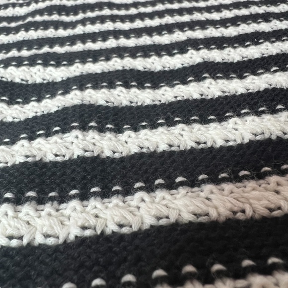 NWOT Nine West Plus Sweater Maxi Dress Sz 3X Black White‎ Striped Sleeveless - Picture 9 of 15